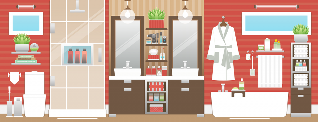 bagno con sanitari nascosti